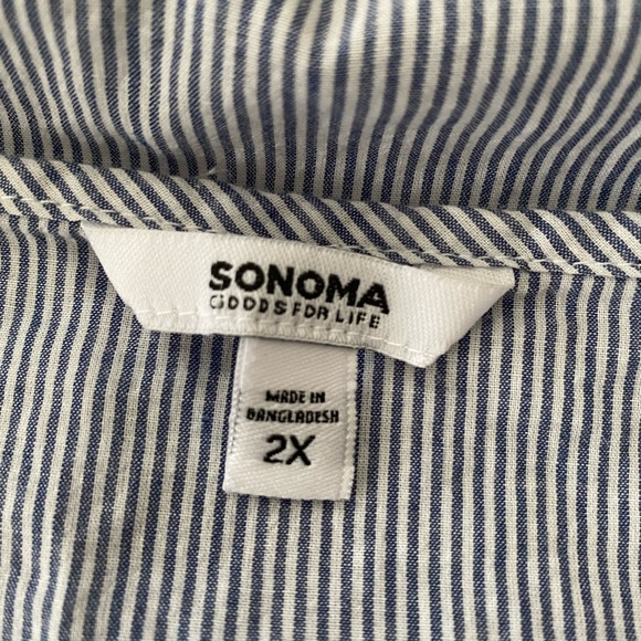 Sonoma blouse short sleeves peplum plus size top size 2X - Picture 13 of 13